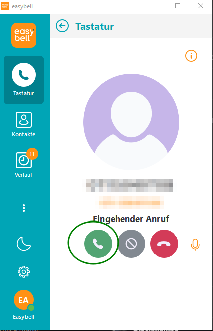 Anruf annehmen